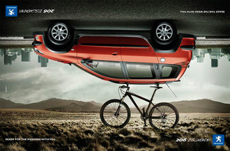57 примеров оригинальной печатной рекламы Peugeot