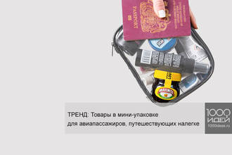 Тренд: Товары в мини-упаковке для авиапассажиров, путешествующих налегке